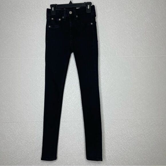 𝅺RAG & Bone High Rise Ankle Skinny Black 23 - Picture 2 of 8